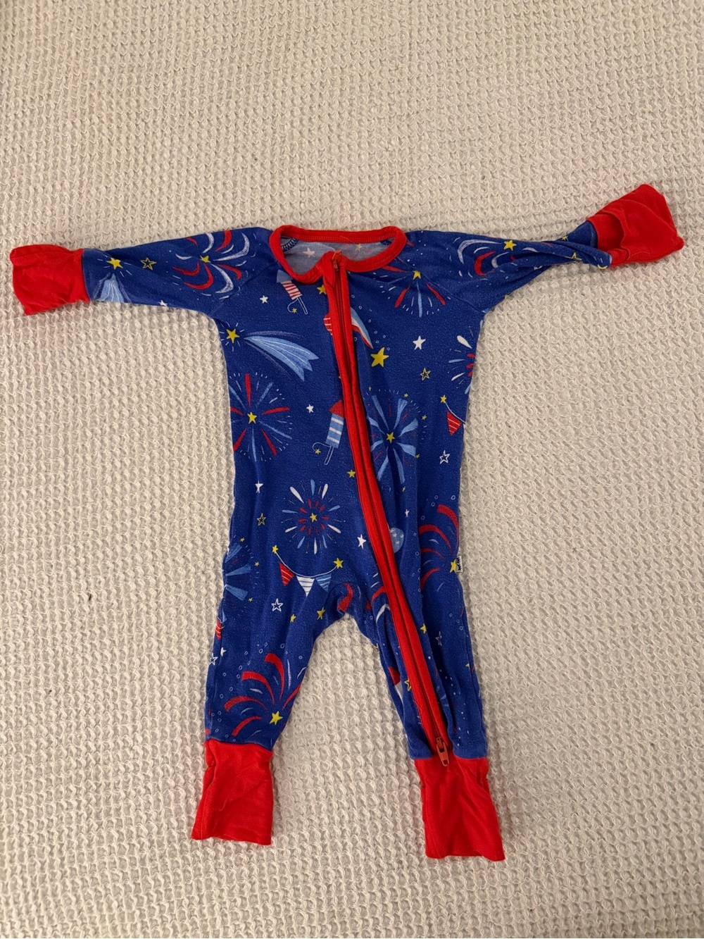 Little Sleepies Fireworks One-Piece Bamboo Pajamas size newborn